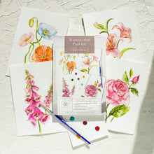 Load image into Gallery viewer, Watercolor Painting Kit: Florals 1 | All-in-One