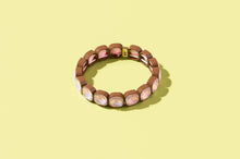 Load image into Gallery viewer, Enamel Stretch Bracelet - Earth Tone Colors - Asst Styles: Gold w/ Pink Pearls - Maeve