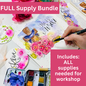 Watercolor & Lettering Workshop - Full Supply Bundle
