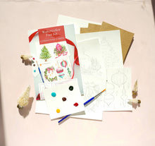 Load image into Gallery viewer, Watercolor Painting Kit: Christmas Cards | Paint-Your-Own