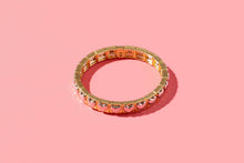 Load image into Gallery viewer, Enamel Stretch Bracelet - Earth Tone Colors - Asst Styles: Teal w/ Pink Small Round Stones - Maeve
