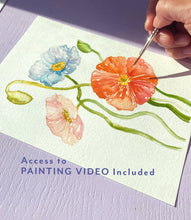 Load image into Gallery viewer, Watercolor Painting Kit: Florals 1 | All-in-One
