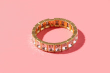 Load image into Gallery viewer, Enamel Stretch Bracelet - Earth Tone Colors - Asst Styles: Teal w/ Pink Small Round Stones - Maeve
