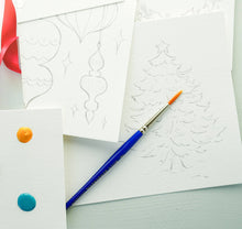 Load image into Gallery viewer, Watercolor Painting Kit: Christmas Cards | Paint-Your-Own
