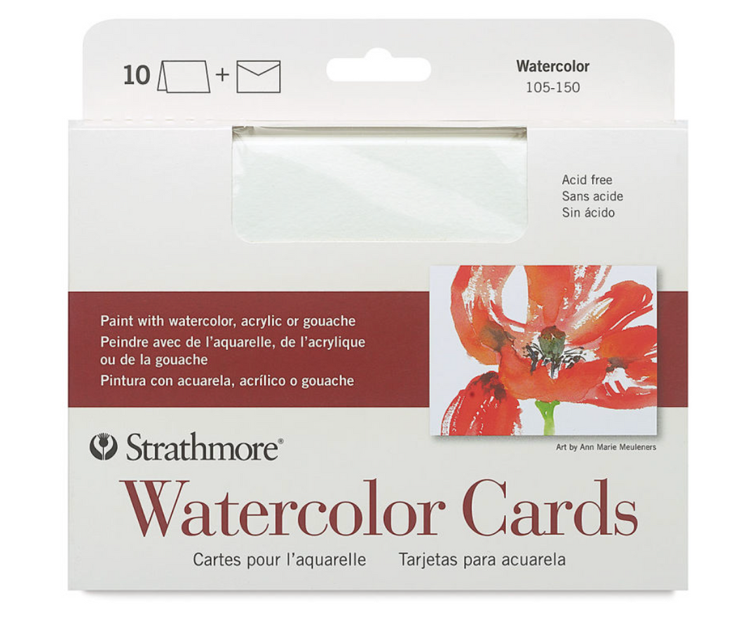 Watercolor Cards 10 Pk (Strathmore)