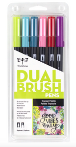 Tombow DualBrush Pens 'Tropical' 6Pk
