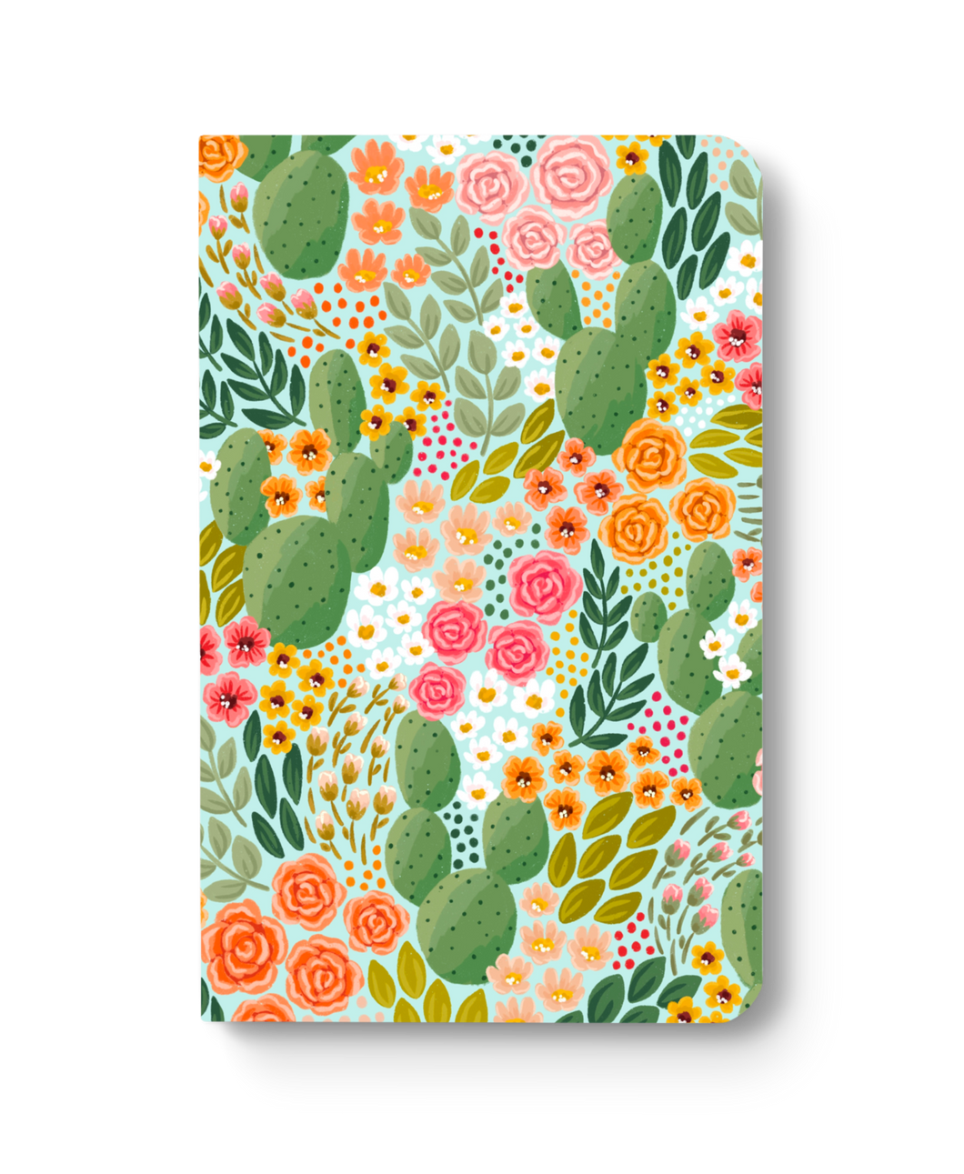 Cactus Blooms Dotted Journal Notebook