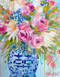 Saturday Bouquet Stretched Canvas